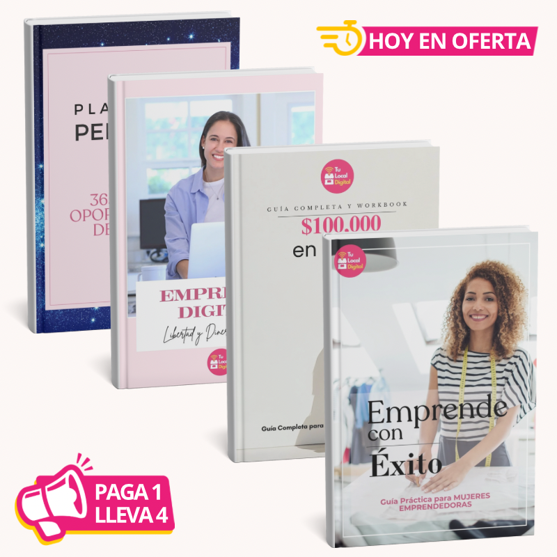 Emprende con Éxito: Guía Práctica para Mujeres Emprendedoras +3 BONOS GRATIS 🤩